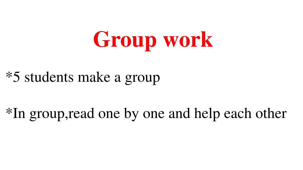 group work