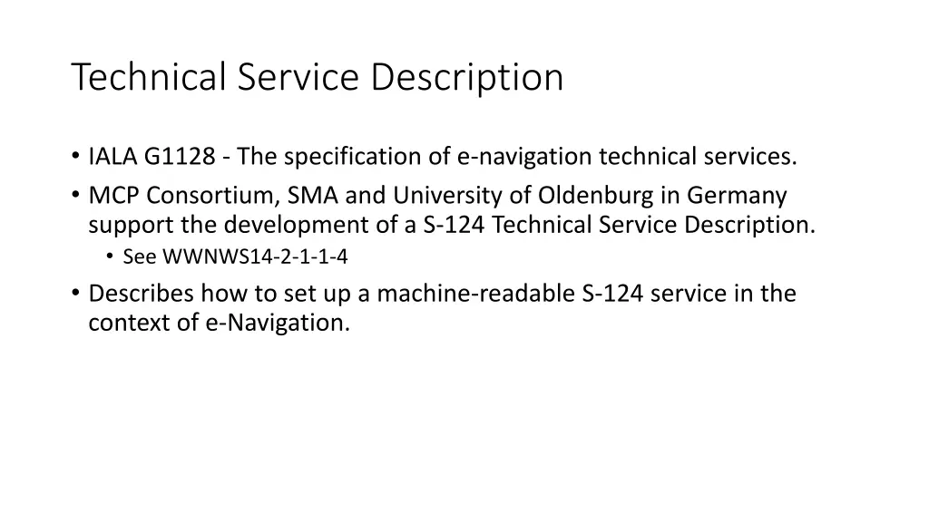 technical service description