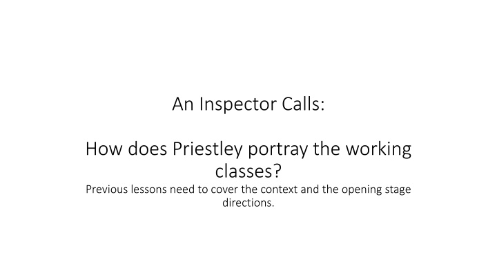 an inspector calls