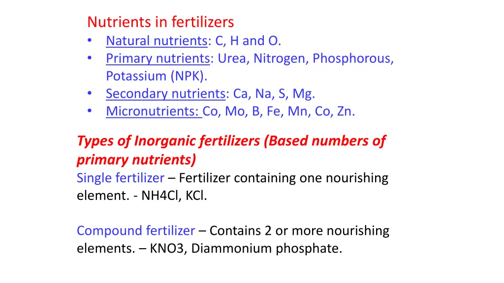 nutrients in fertilizers natural nutrients