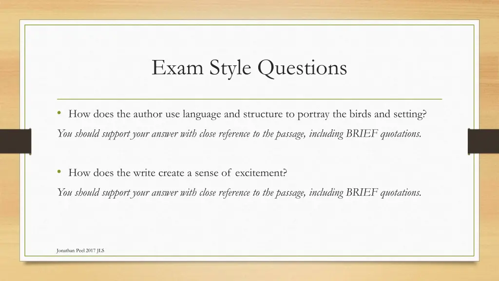 exam style questions