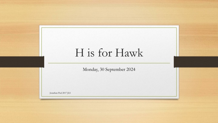 h is for hawk