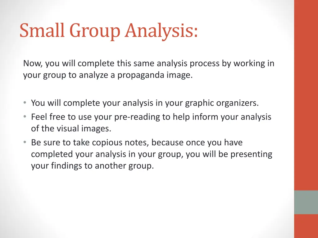 small group analysis