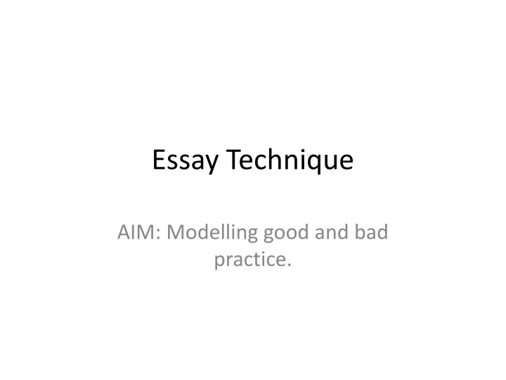 essay technique