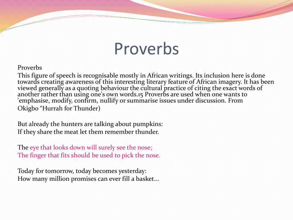 proverbs