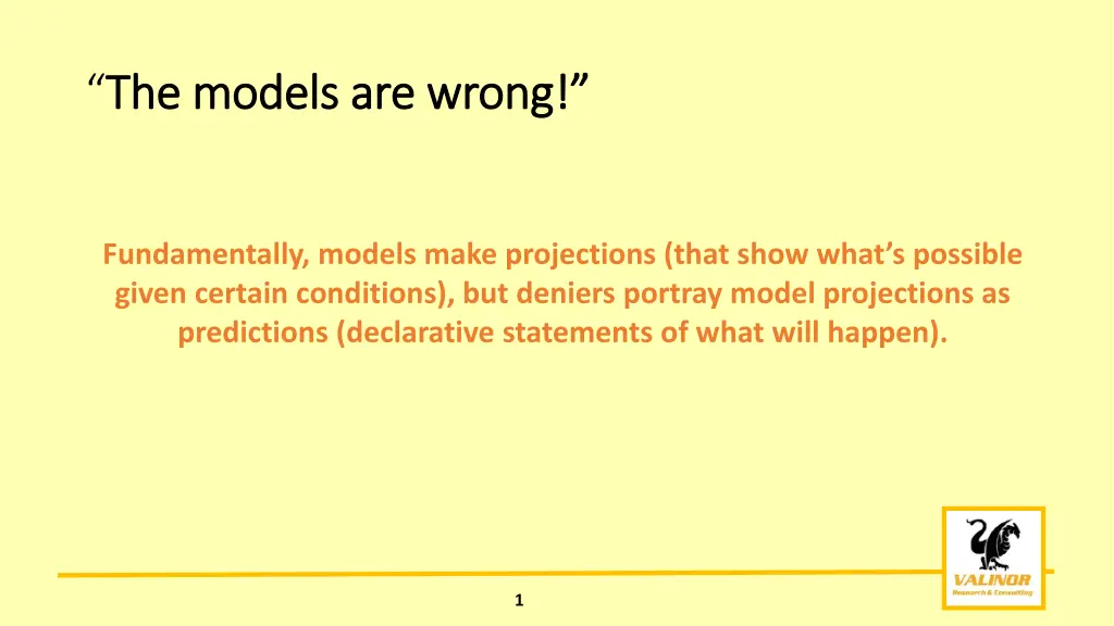 the models are wrong the models are wrong