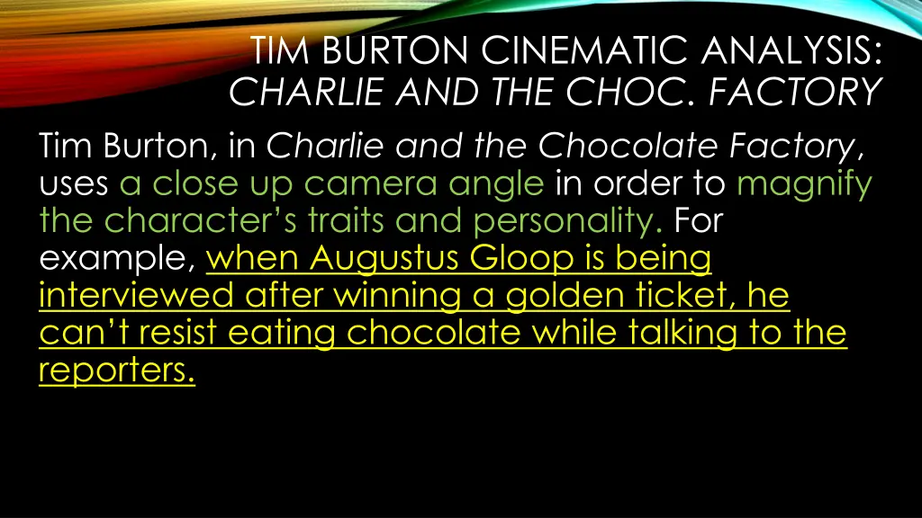 tim burton cinematic analysis charlie 2