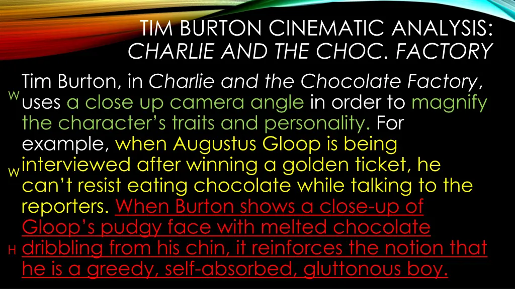 tim burton cinematic analysis charlie 3