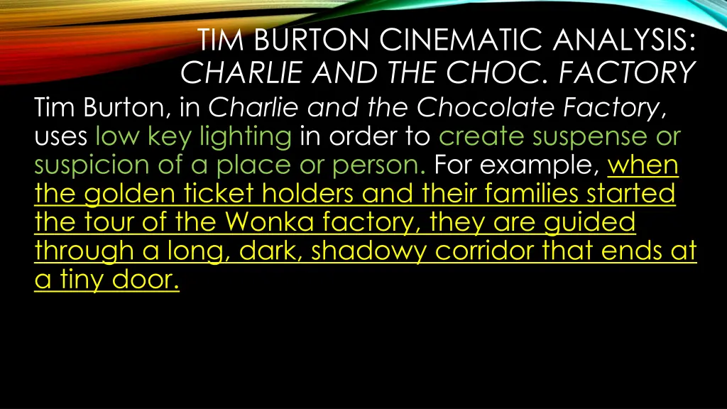 tim burton cinematic analysis charlie 5