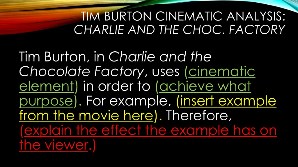 tim burton cinematic analysis charlie