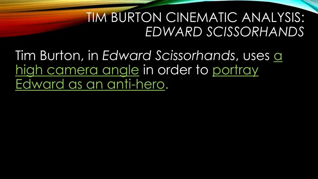 tim burton cinematic analysis edward scissorhands 1