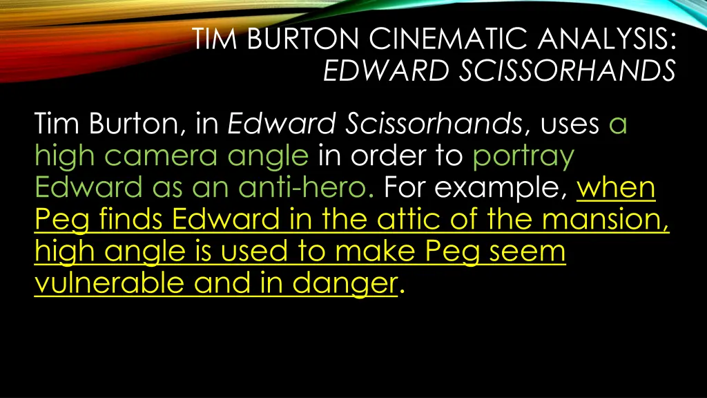 tim burton cinematic analysis edward scissorhands 2