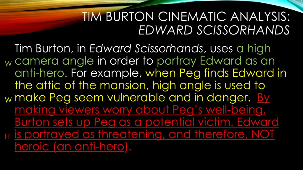 tim burton cinematic analysis edward scissorhands 3