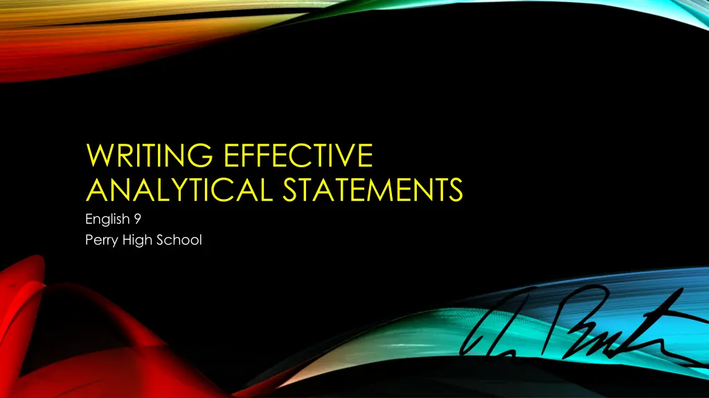 writing effective analytical statements english