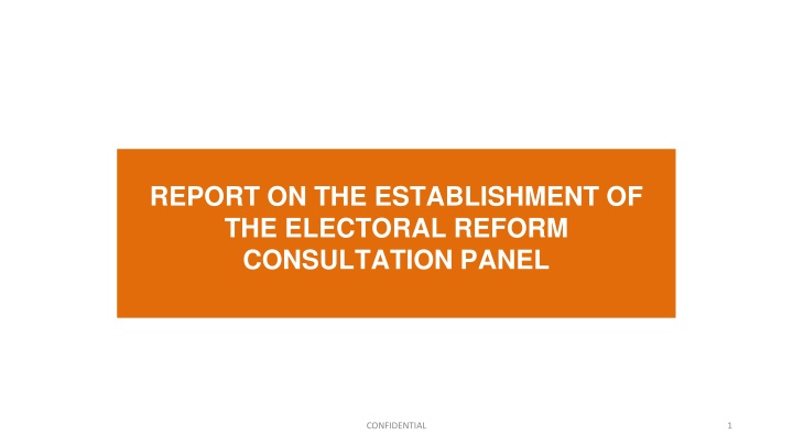 report on the establishment of the electoral