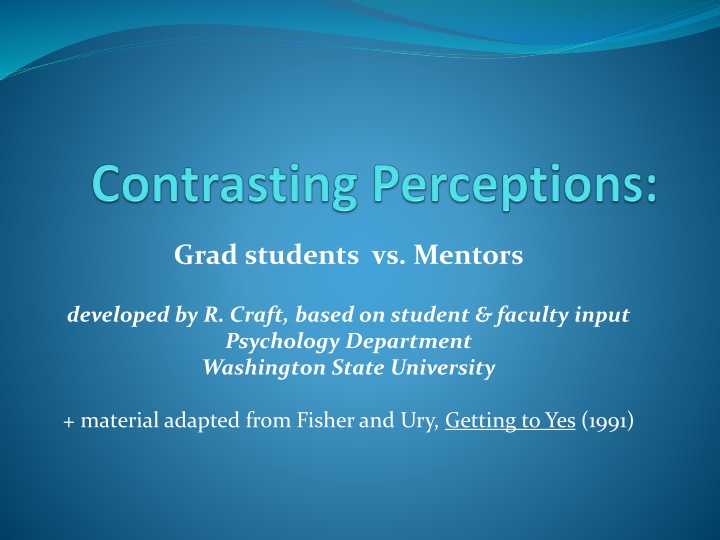 grad students vs mentors