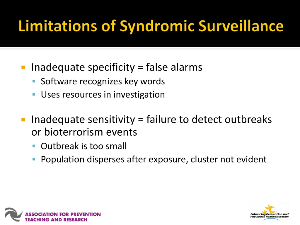 inadequate specificity false alarms software