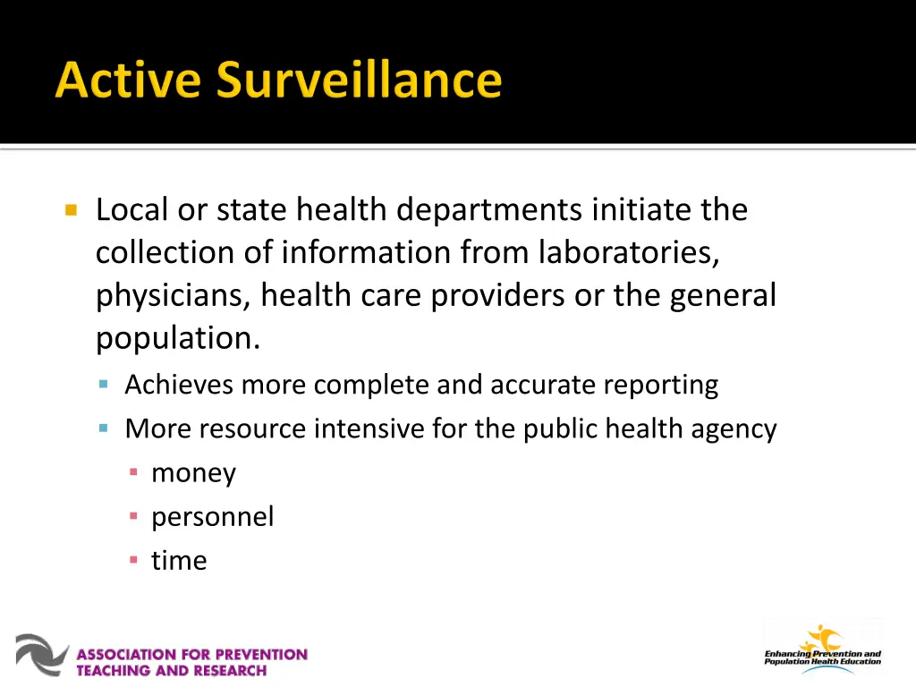 local or state health departments initiate