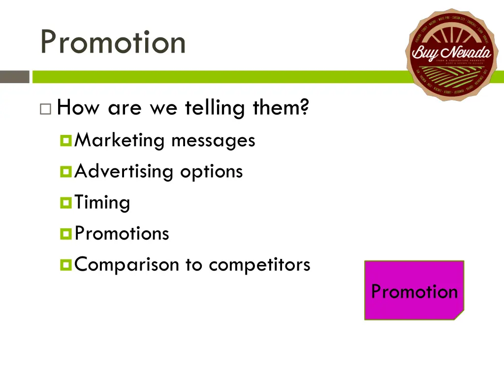 promotion