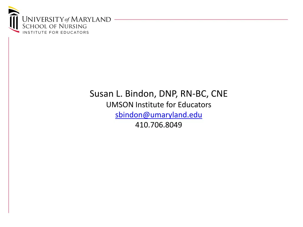 susan l bindon dnp rn bc cne umson institute