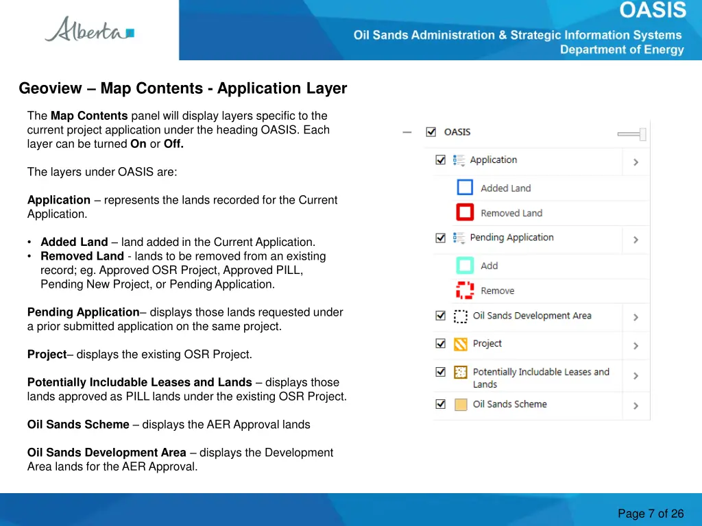 geoview map contents application layer