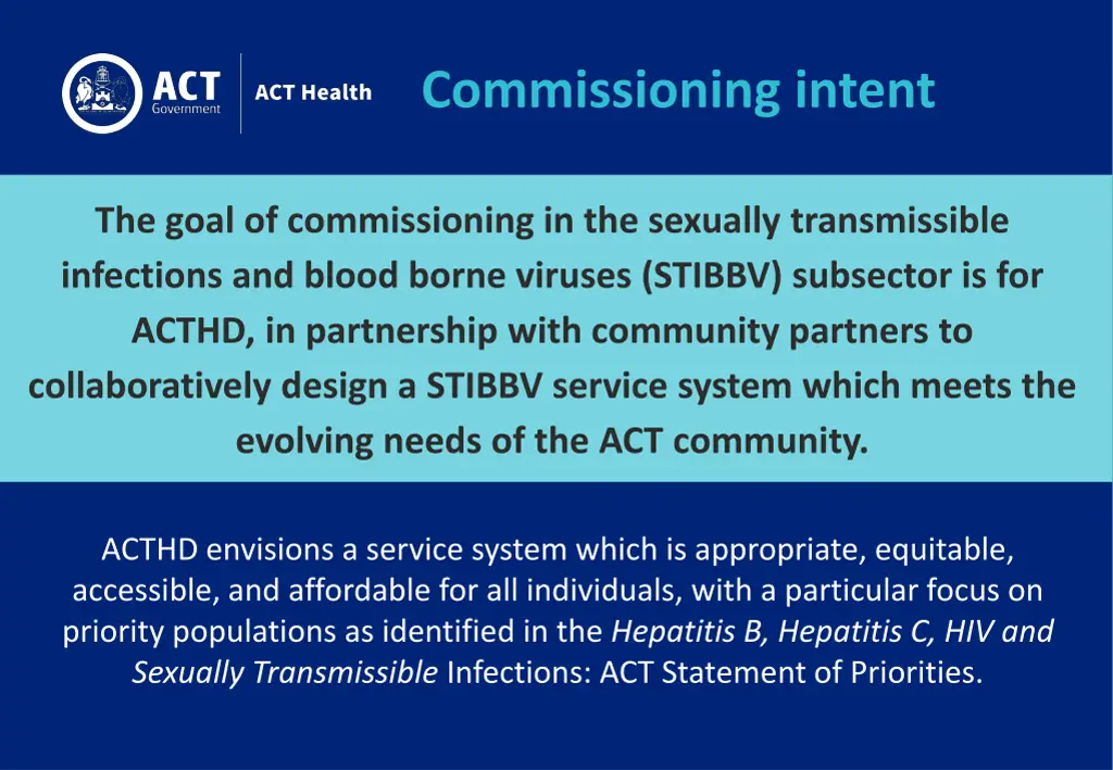 commissioning intent