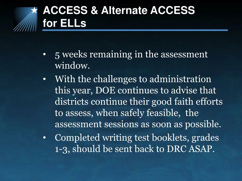 access alternate access for ells