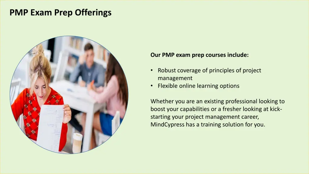 pmp exam prep offerings
