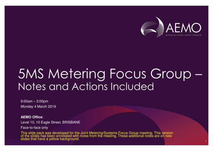 5ms metering focus group notes and actions