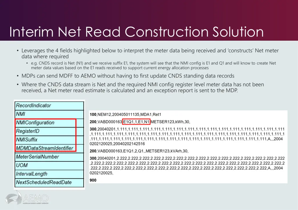 interim net read construction solution