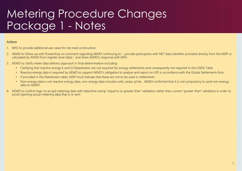 metering procedure changes package 1 notes 1