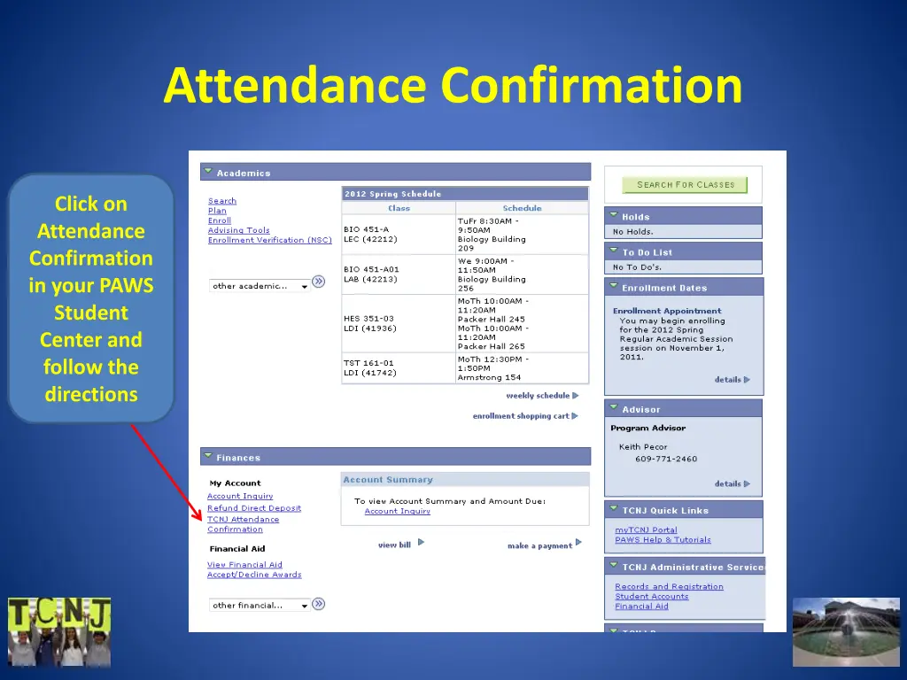 attendance confirmation