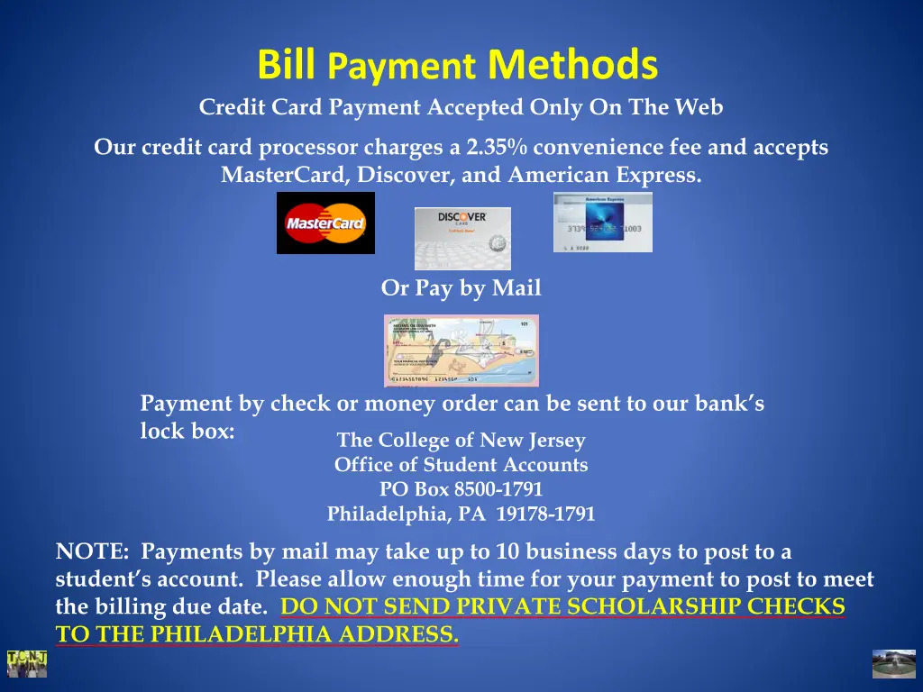 bill payment methods