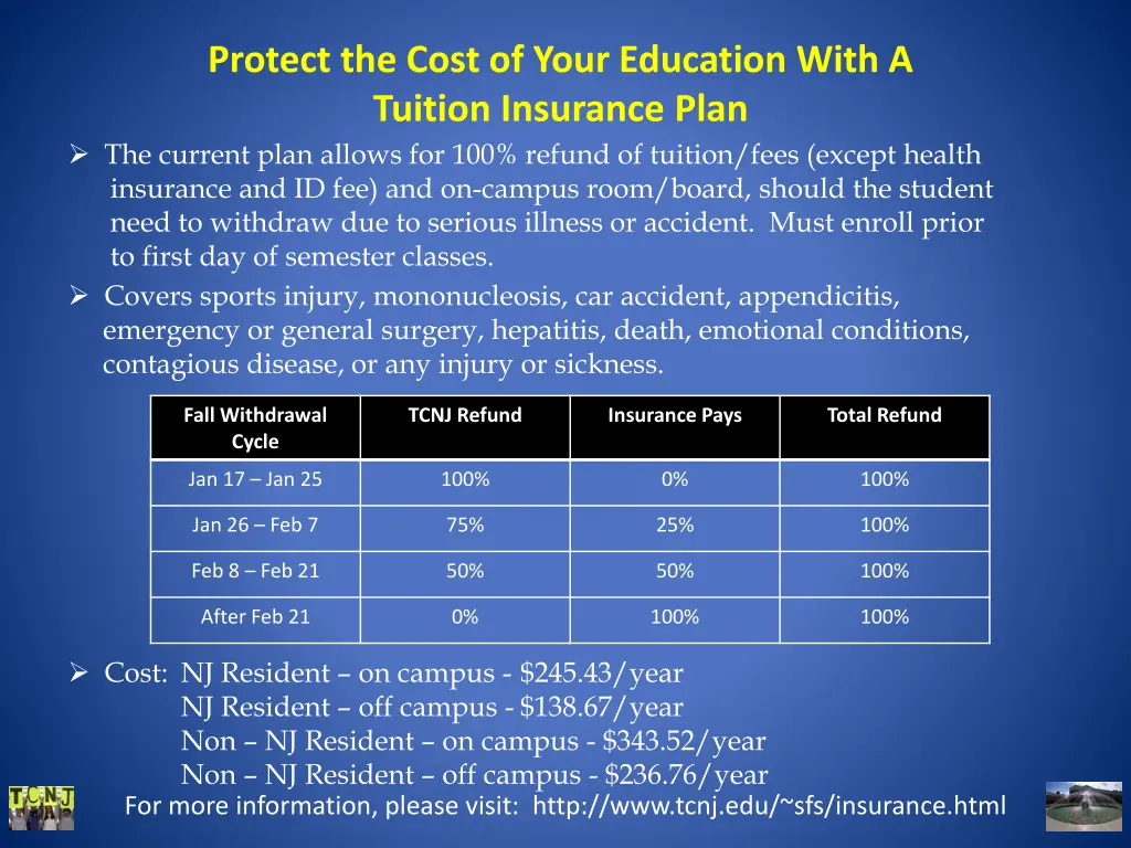 protect the cost of your education with a tuition