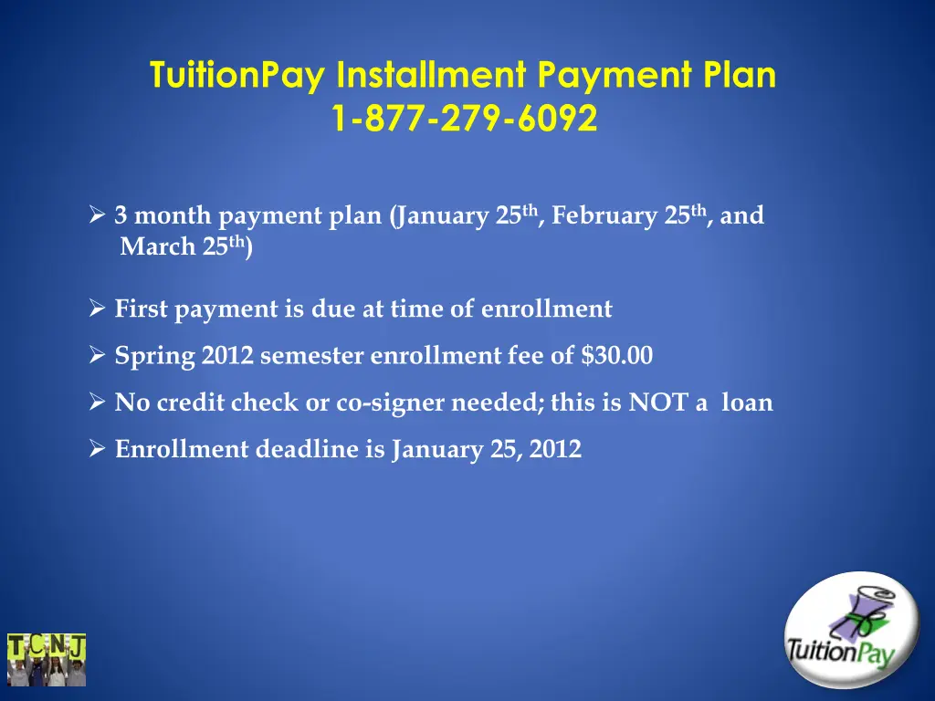 tuitionpay installment payment plan 1 877 279 6092