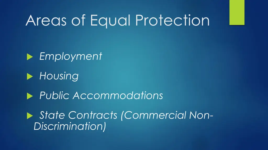 areas of equal protection