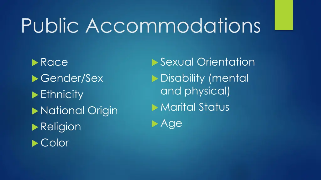 public accommodations