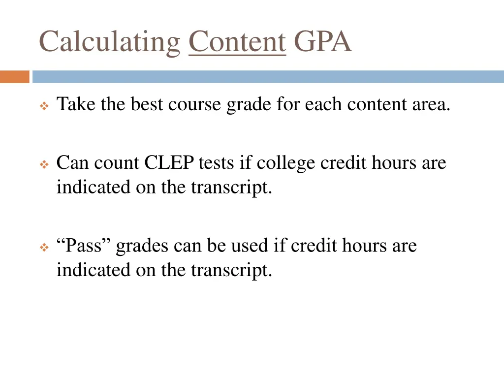 calculating content gpa