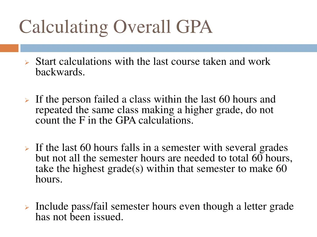 calculating overall gpa