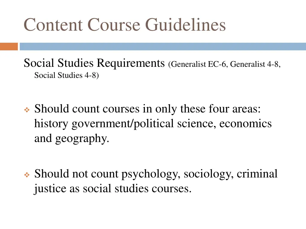 content course guidelines 2