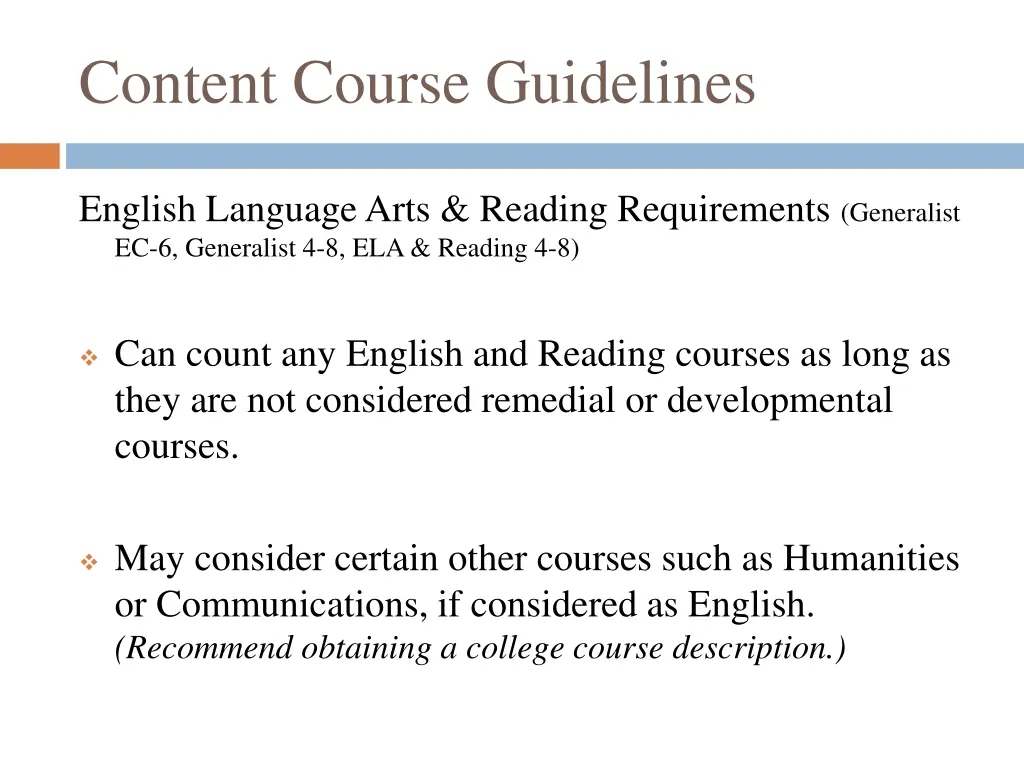 content course guidelines 3