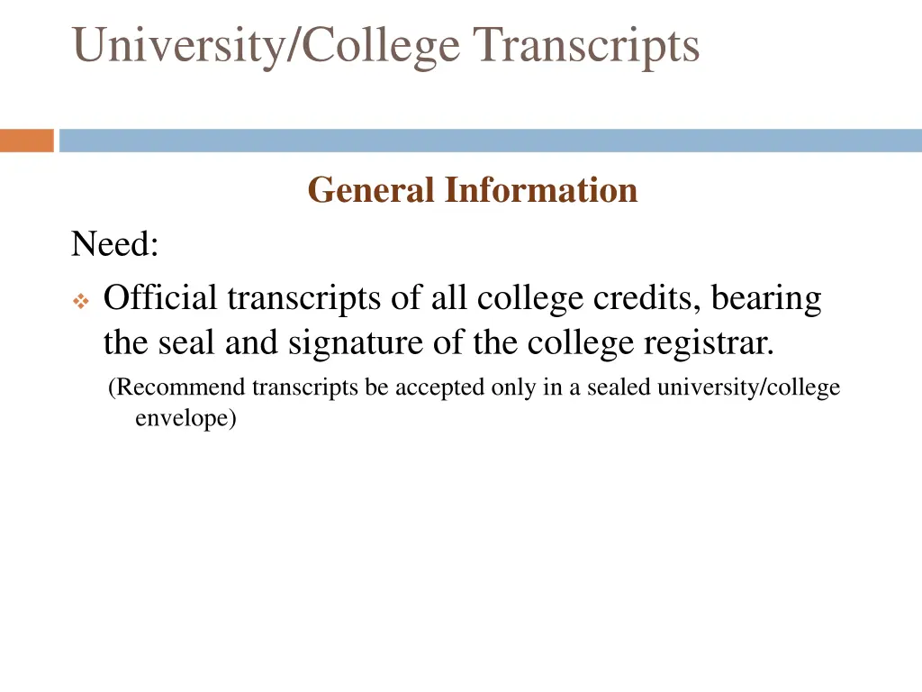 university college transcripts