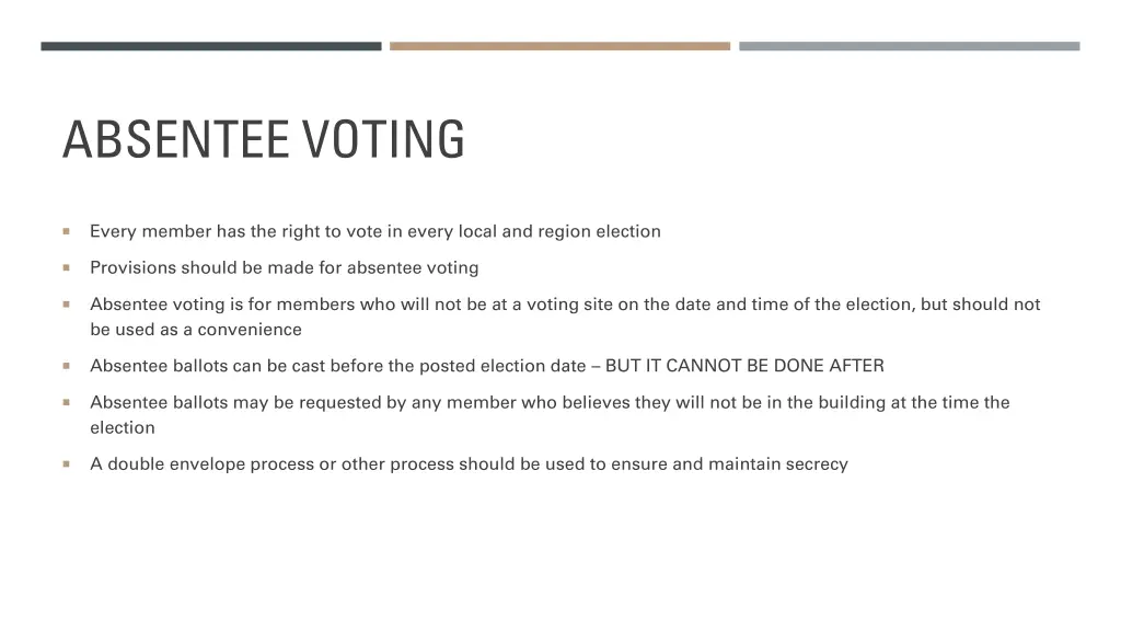 absentee voting