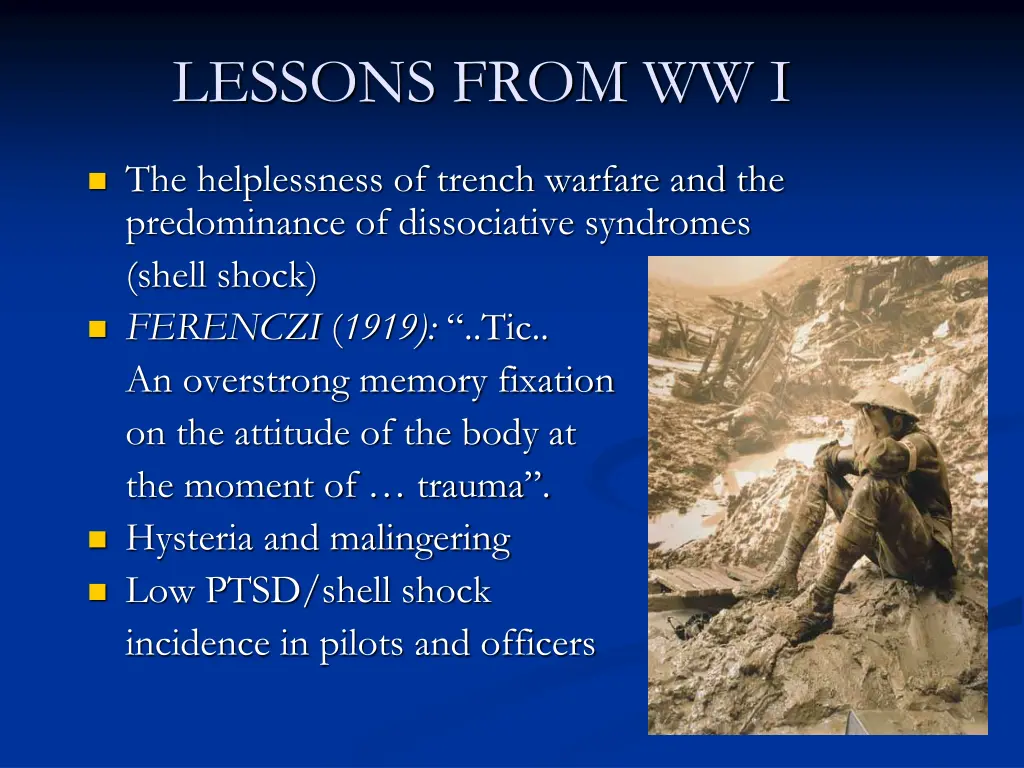 lessons from ww i