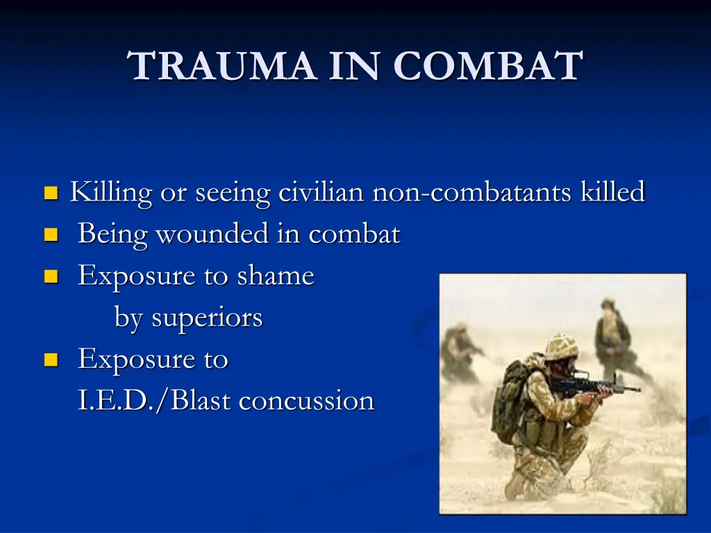 trauma in combat 1