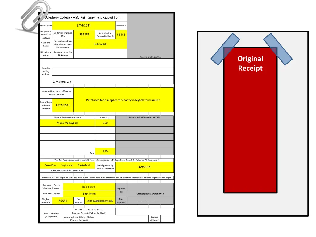 allegheny college asg reimbursement request form