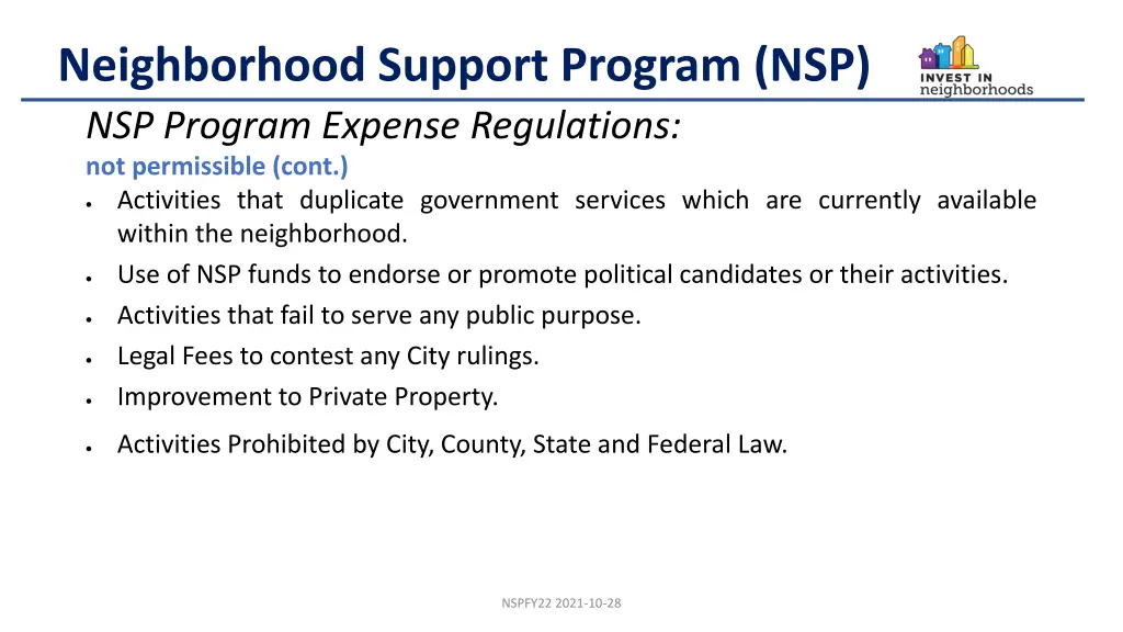 neighborhood support program nsp 8