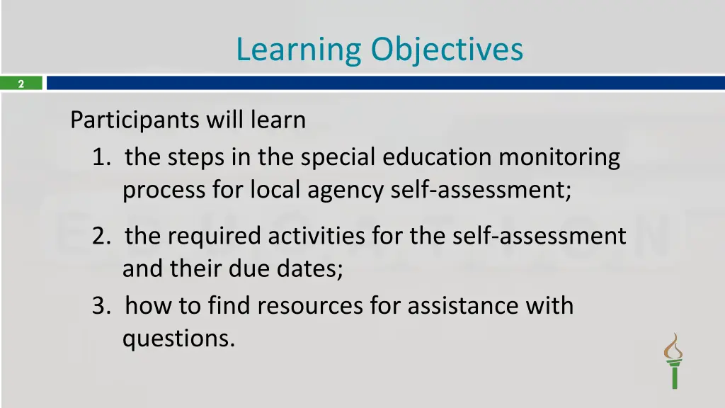 learning objectives