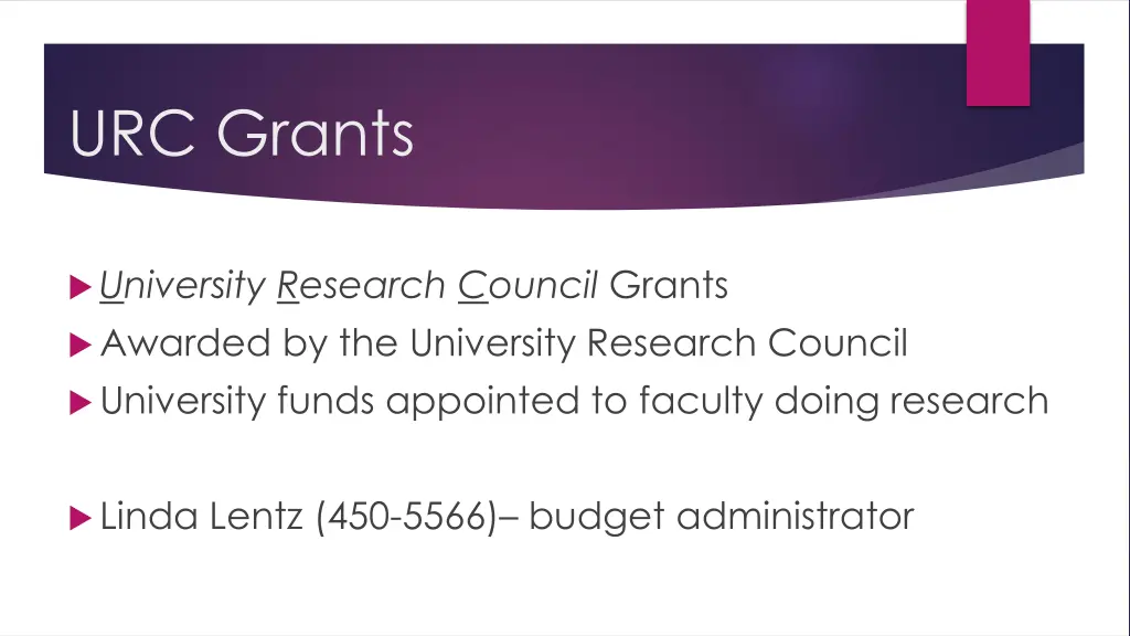 urc grants