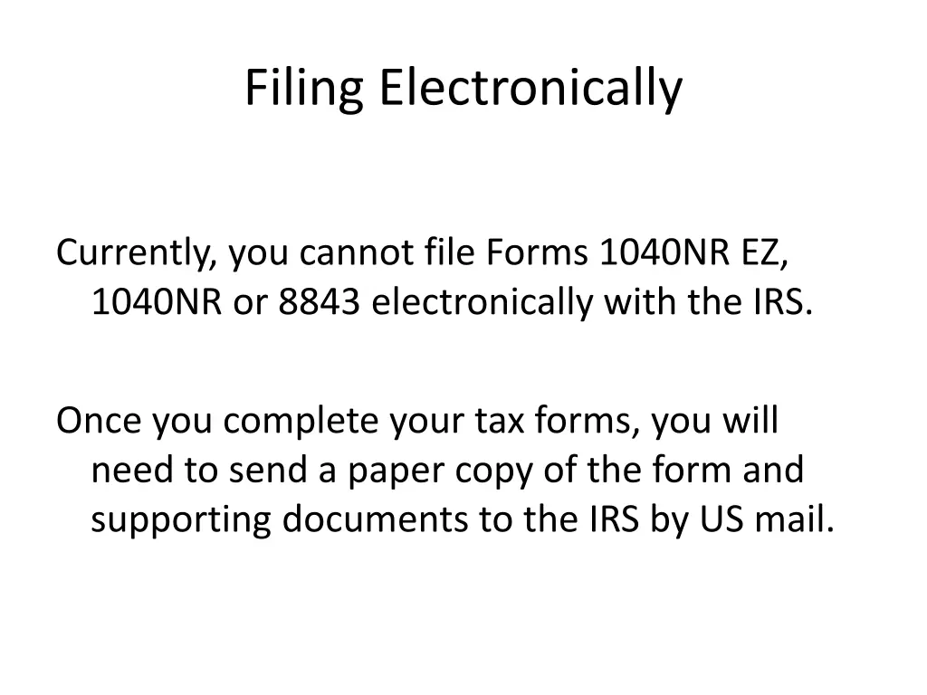 filing electronically